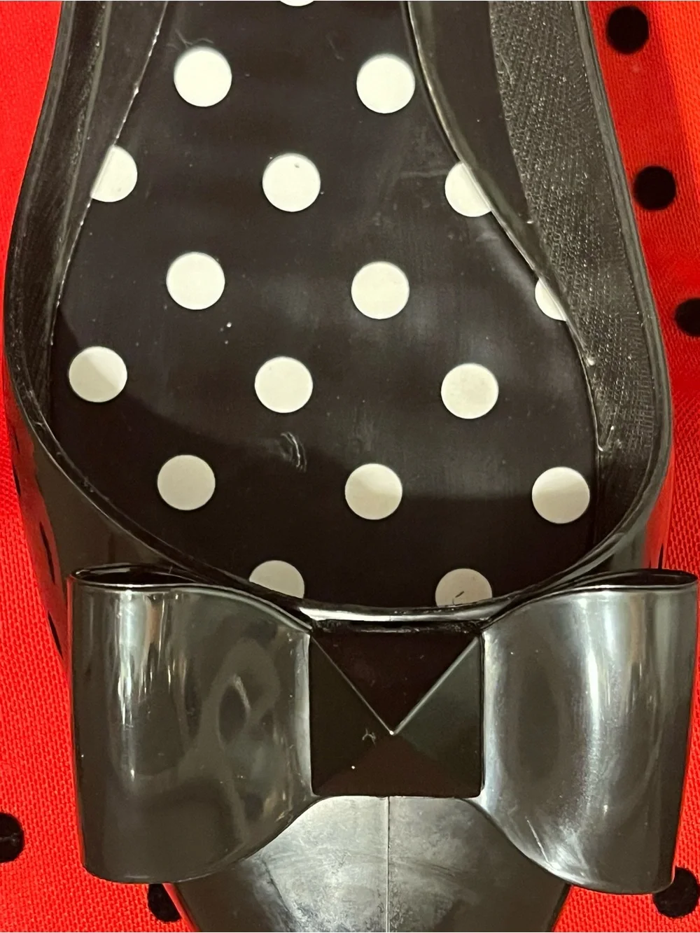 NWOB kate spade Jackson Jelly Ballerina D’Orsay Black Pointed Bow Flats